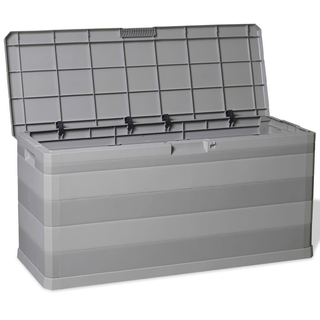 vidaXL Patio Storage Box Gray 46.1"x17.7"x22"