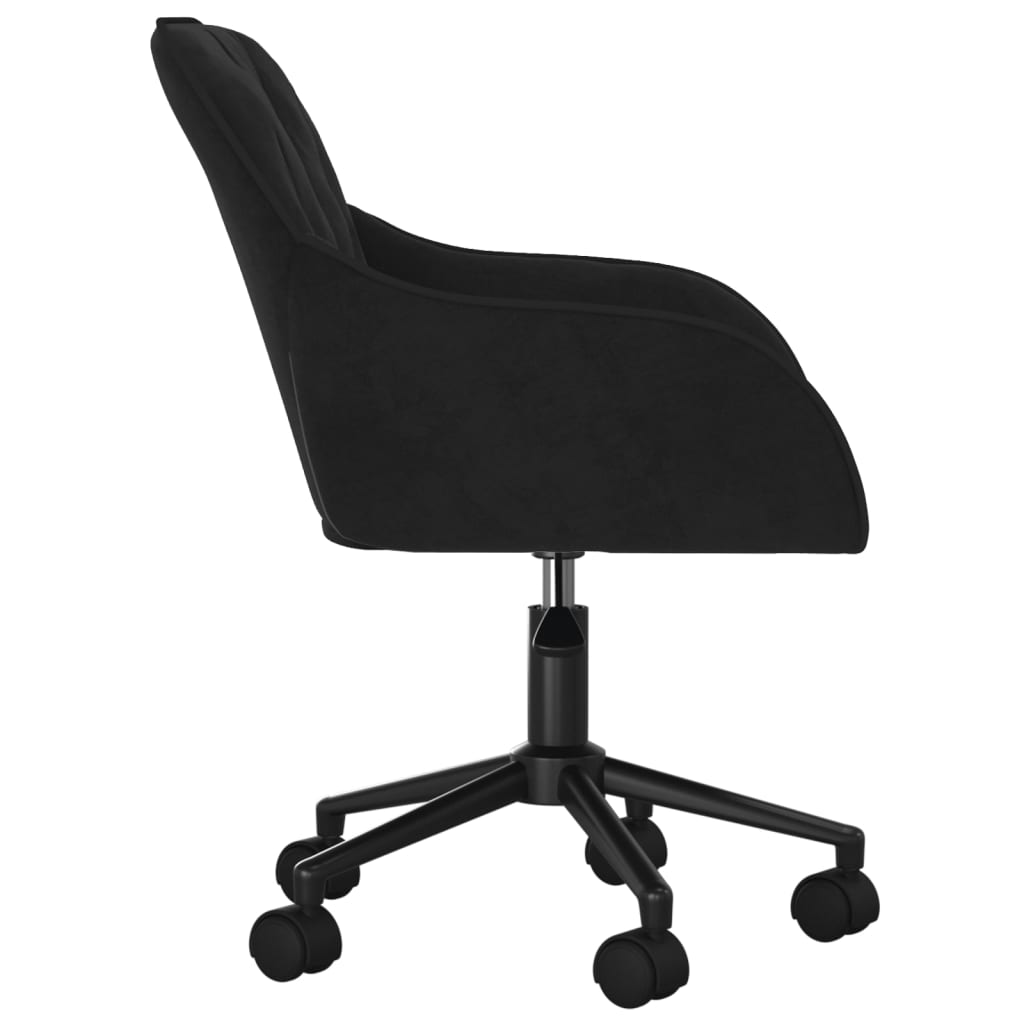 vidaXL Swivel Office Chair Black Velvet