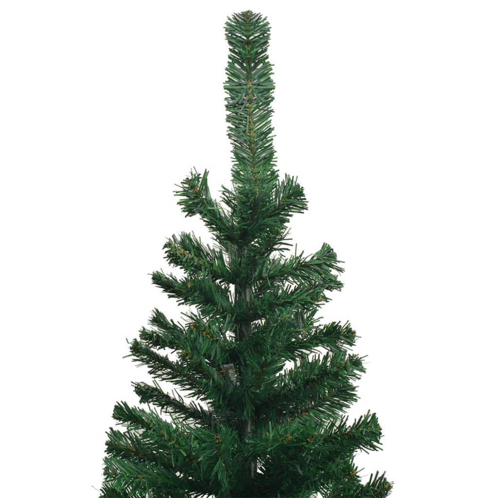 vidaXL Artificial Pre-lit Christmas Tree with Ball Set L 94.5" Green