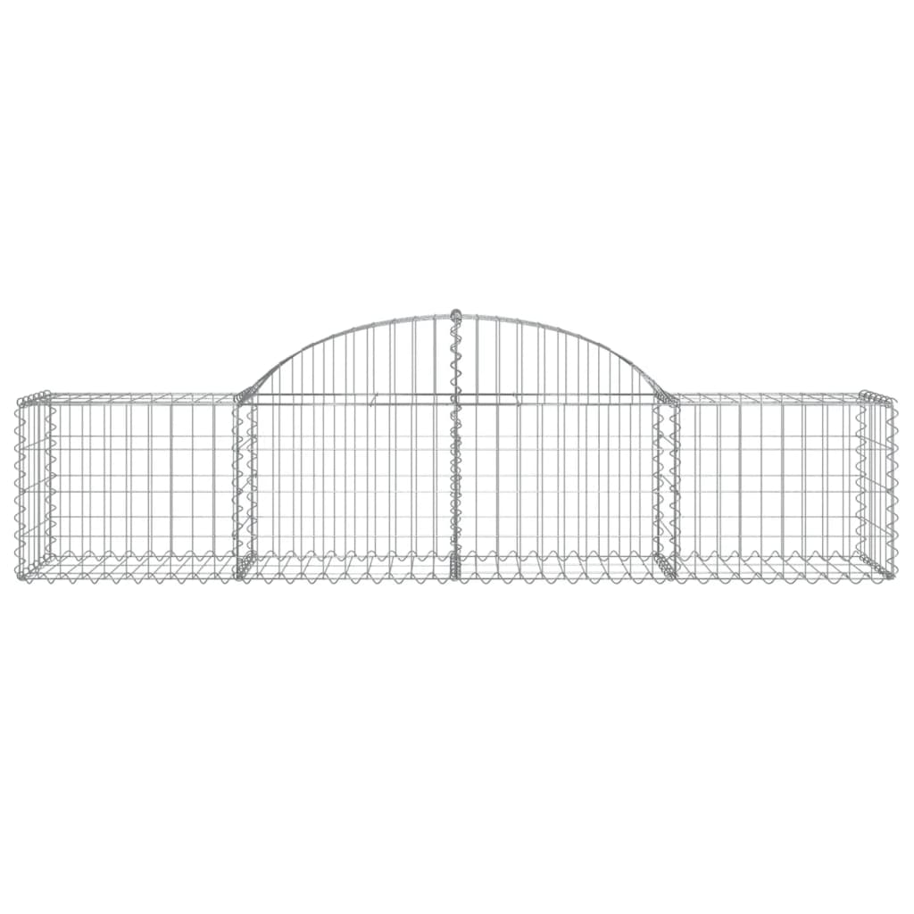 vidaXL Arched Gabion Baskets 20 pcs 78.7"x19.7"x15.7"/23.6" Galvanized Iron