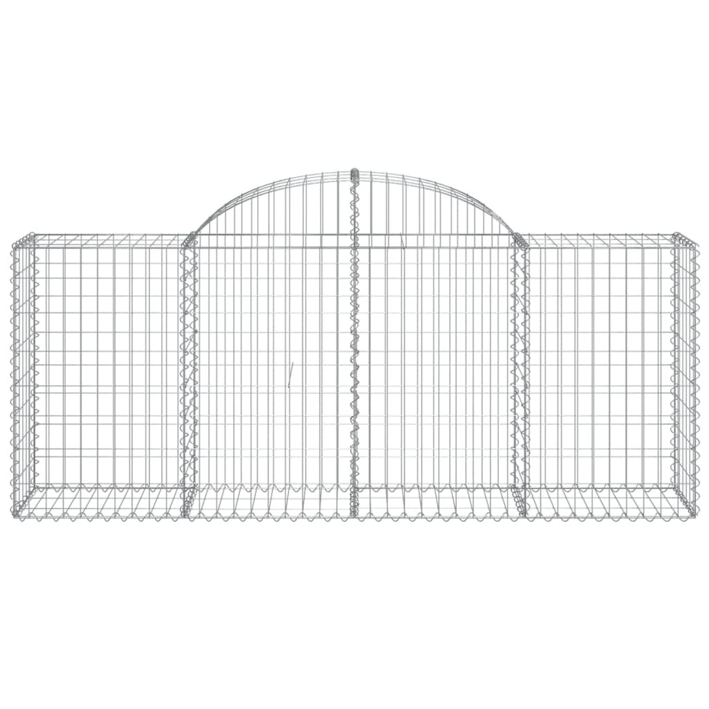 vidaXL Arched Gabion Baskets 10 pcs 78.7"x19.7"x31.5"/39.4" Galvanized Iron