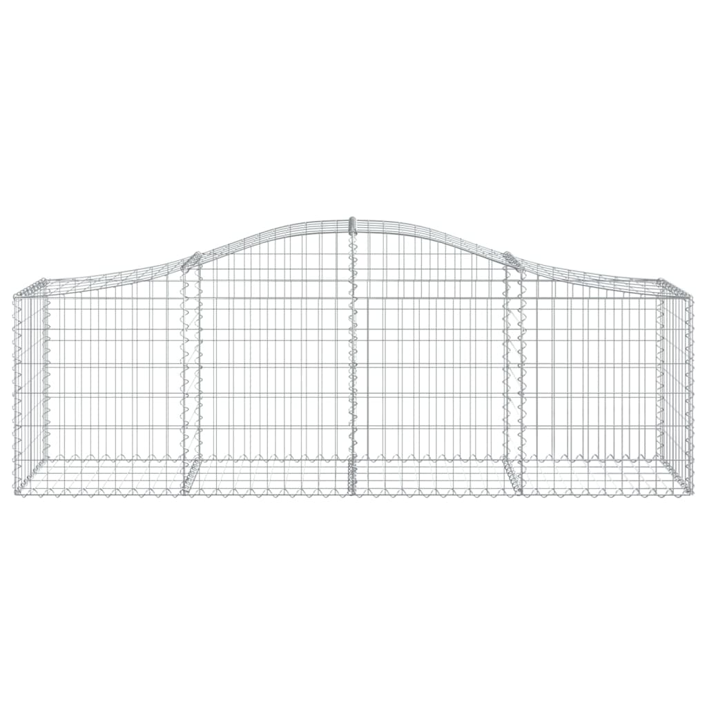 vidaXL Arched Gabion Baskets 14 pcs 78.7"x19.7"x23.6"/31.5" Galvanized Iron