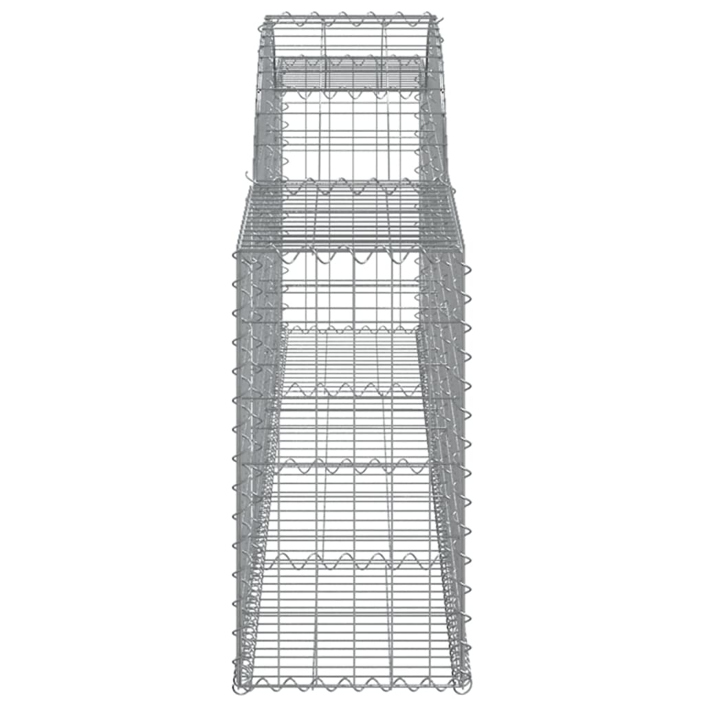 vidaXL Arched Gabion Baskets 9 pcs 118.1"x11.8"x23.6"/31.5" Galvanized Iron