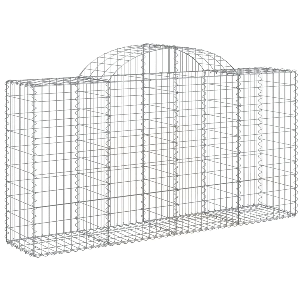 vidaXL Arched Gabion Baskets 12 pcs 78.7"x19.7"x39.4"/47.2" Galvanized Iron