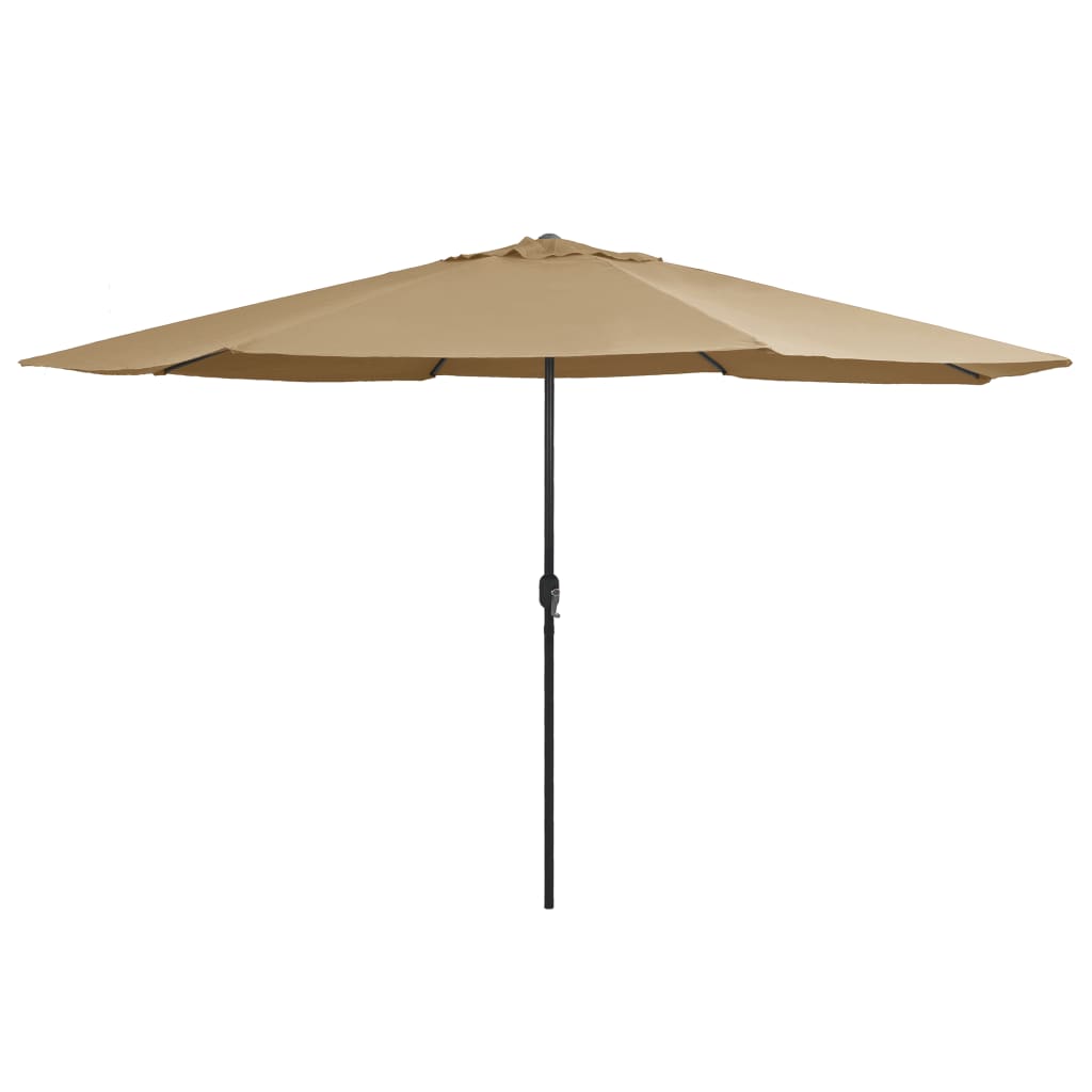 vidaXL Garden Parasol with Metal Pole 153.5" Taupe