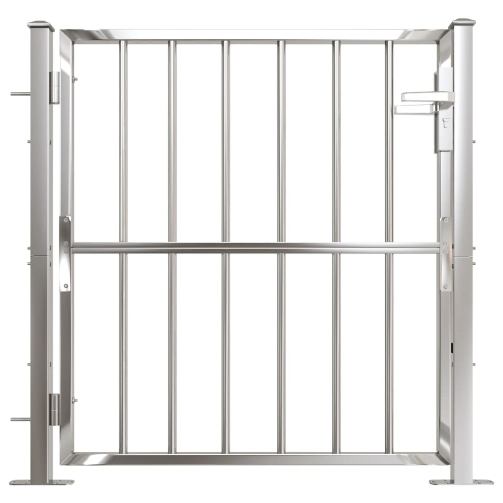 vidaXL Garden Gate 39.4"x39.4" Stainless Steel