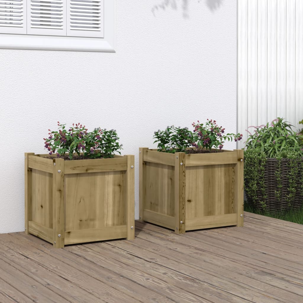 vidaXL Garden Planters 2 pcs Impregnated Wood Pine