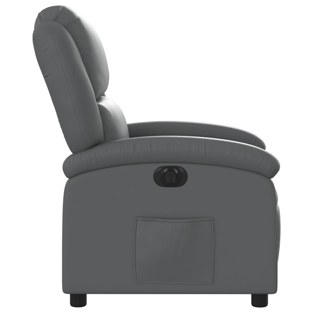 vidaXL Electric Recliner Chair Gray Faux Leather