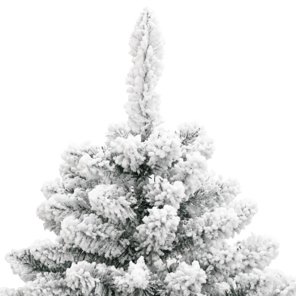 vidaXL Artificial Hinged Christmas Tree with Flocked Snow 47.2"