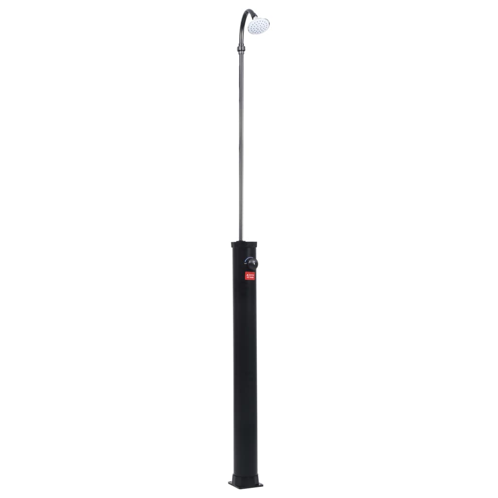 vidaXL Garden Solar Shower Black 84.6" 2.1 gal