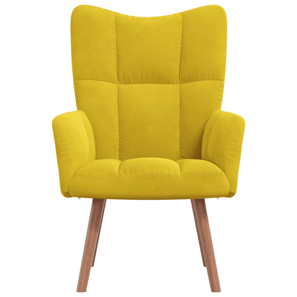 vidaXL Relaxing Chair Mustard Yellow Velvet