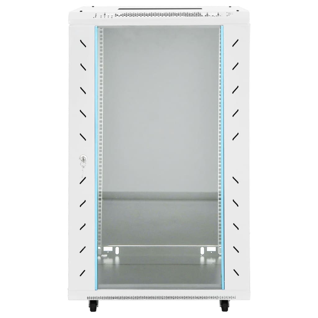 vidaXL 18U Network Cabinet 19" IP20 Gray 23.6"x23.6"x39.4"