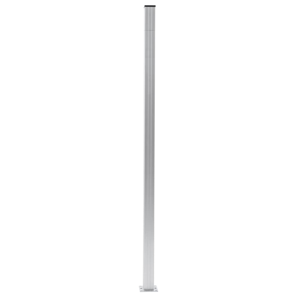 vidaXL Fence Posts 3 pcs Aluminum 72.8"