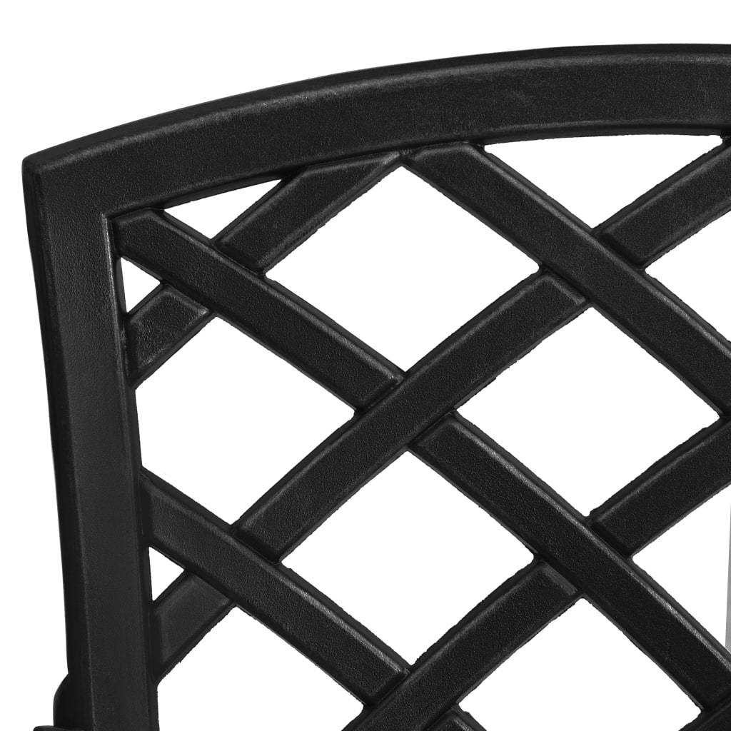 vidaXL 5 Piece Bistro Set Cast Aluminum Black