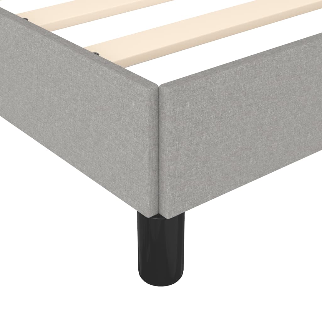 vidaXL Bed Frame Light Gray 76"x79.9" King Fabric