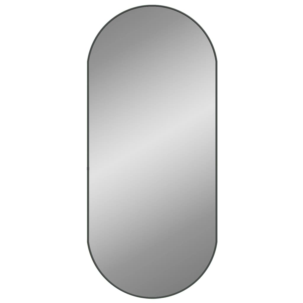 vidaXL Wall Mirror Black 39.4"x17.7" Oval