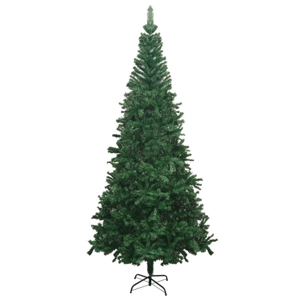 vidaXL Artificial Pre-lit Christmas Tree with Ball Set L 94.5" Green