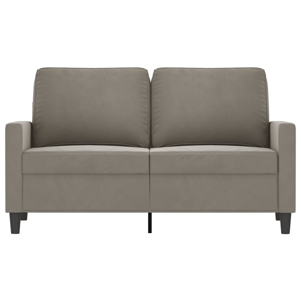 vidaXL 2-Seater Sofa Light Gray 47.2" Velvet