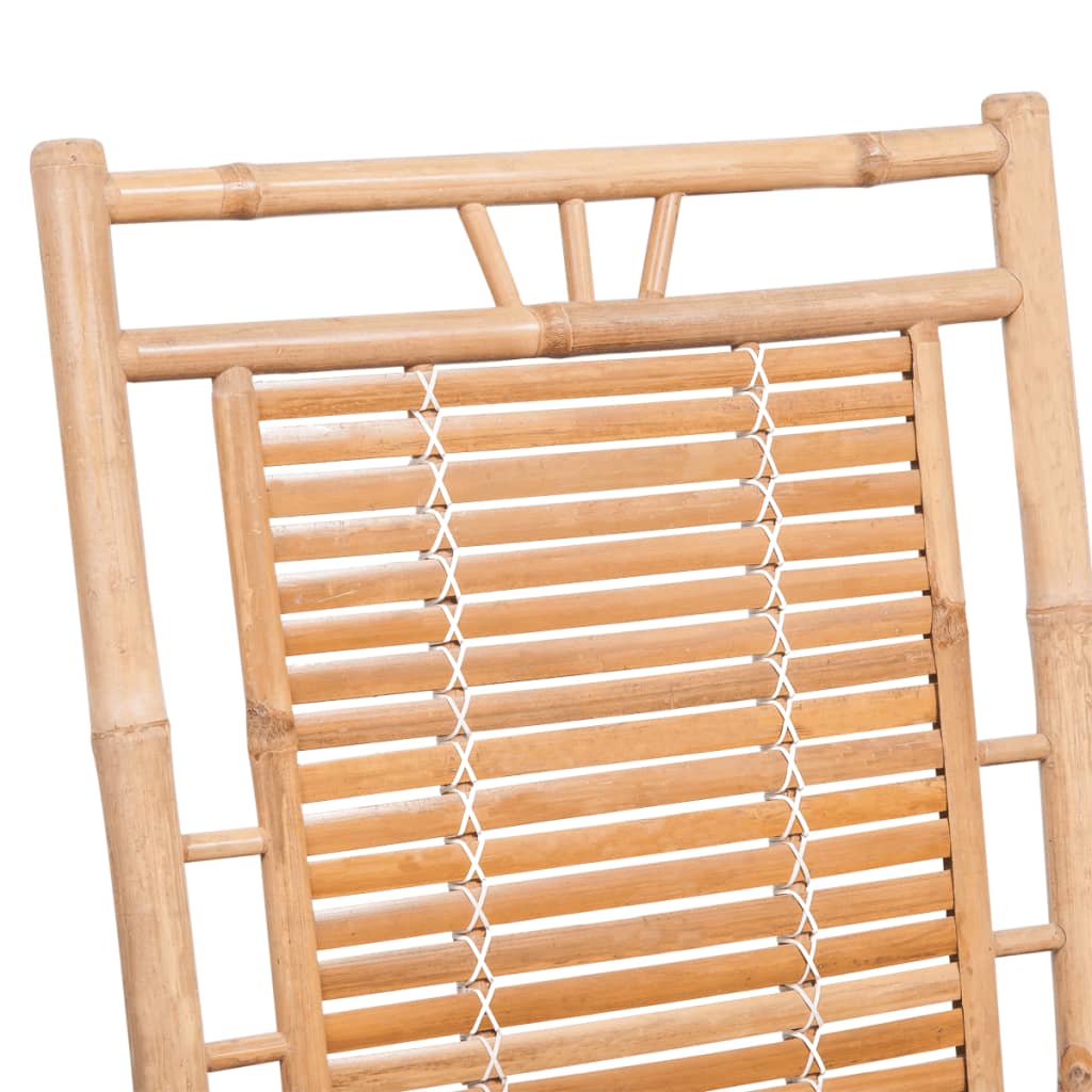 vidaXL Rocking Chair with cushion Bamboo