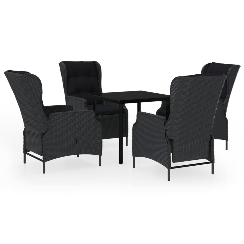 vidaXL 5 Piece Patio Dining Set Dark Gray