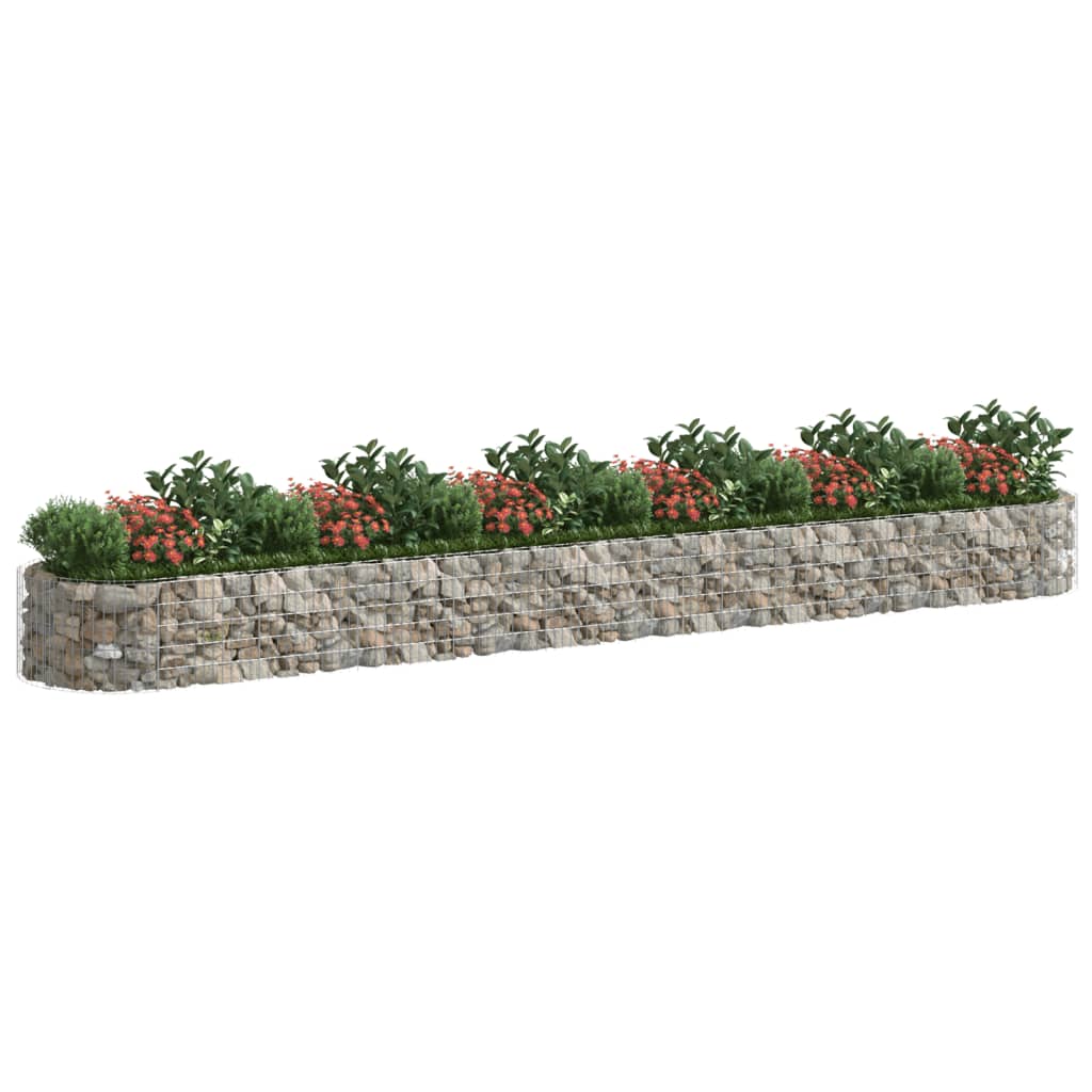 vidaXL Gabion Raised Bed Galvanized Iron 236.2"x39.4"x19.7"