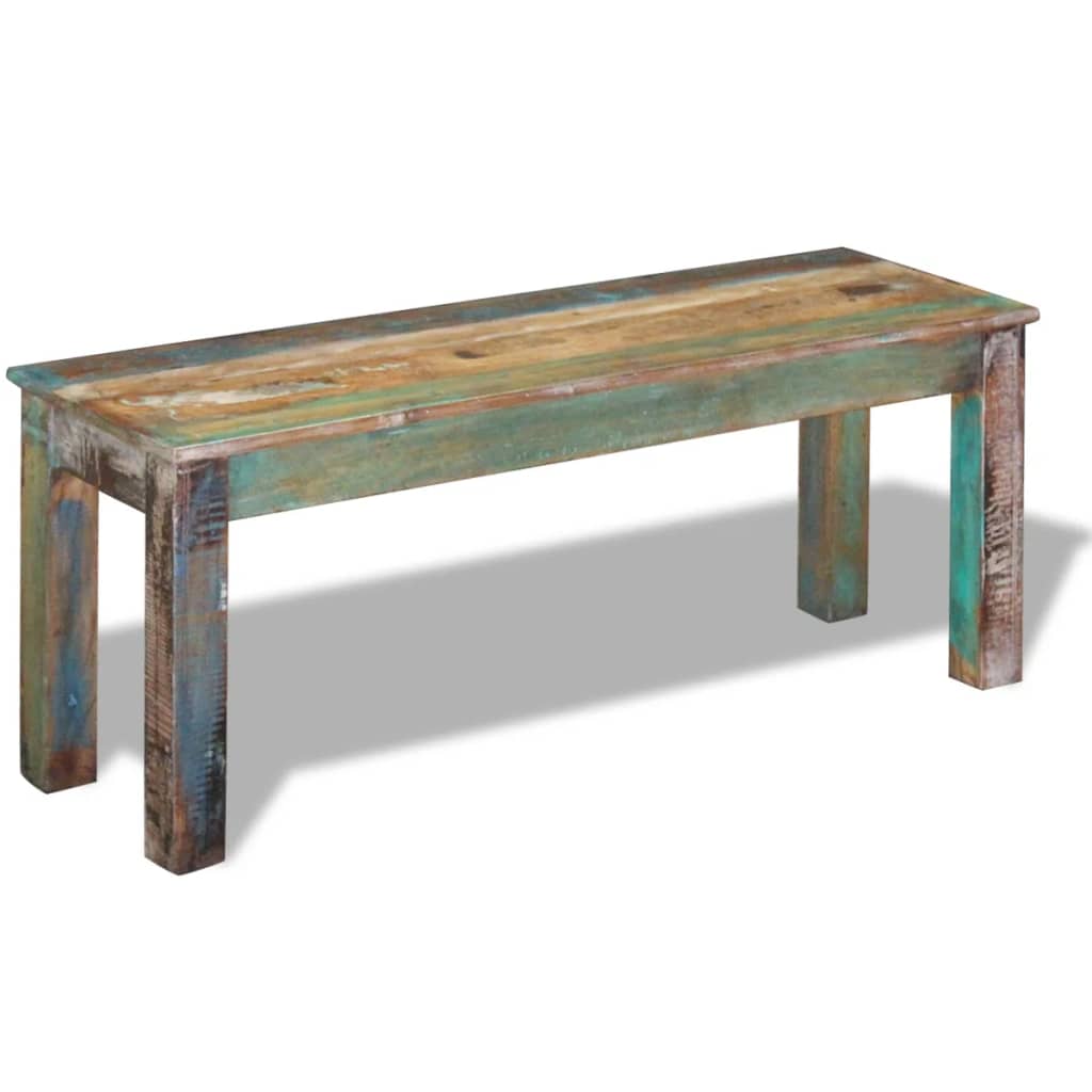 vidaXL Bench Solid Reclaimed Wood 43.3"x13.8"x17.7"