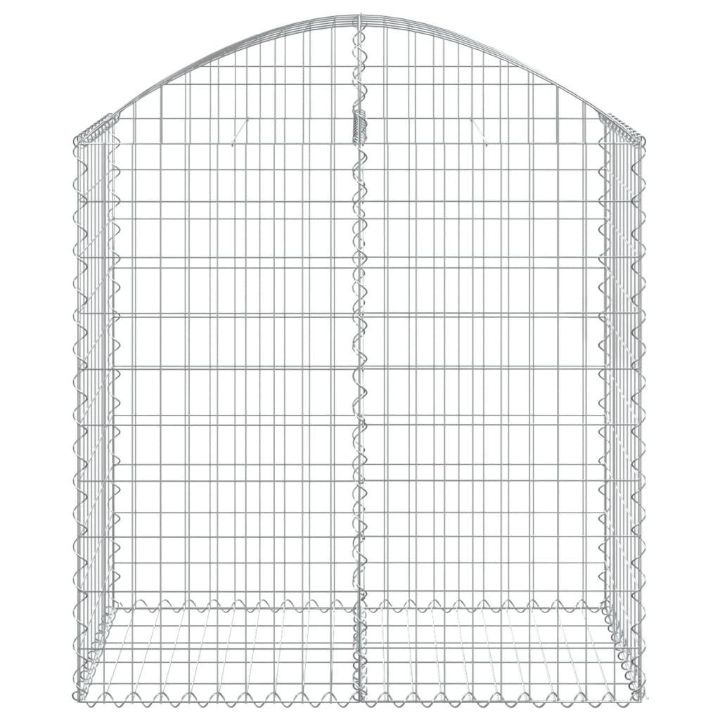 vidaXL Arched Gabion Basket 39.4"x19.7"x39.4"/47.2" Galvanized Iron