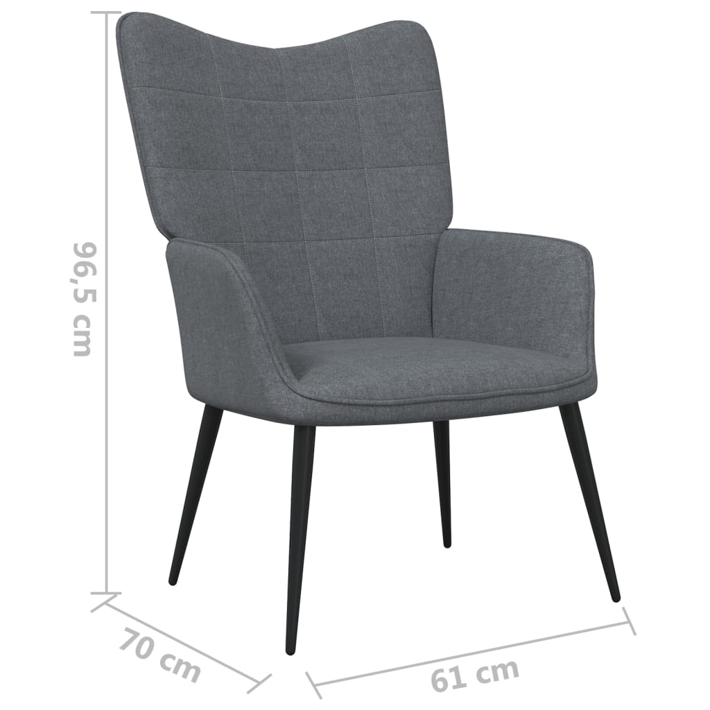 vidaXL Relaxing Chair Dark Gray Fabric