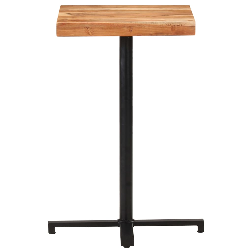 vidaXL Bar Table Square 19.7"x19.7"x43.3" Solid Acacia Wood