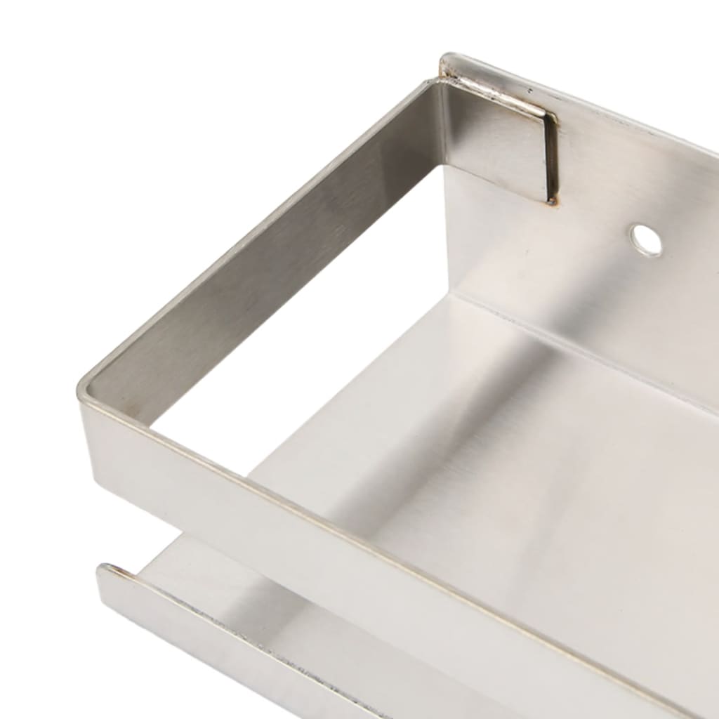 vidaXL Shower Shelf 11.8"x3.9"x2.4" Brushed 304 Stainless Steel