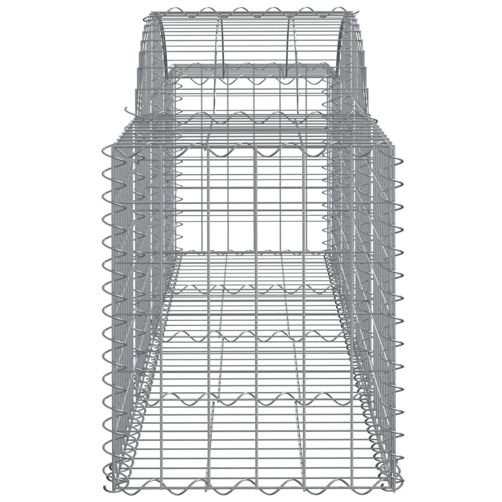 vidaXL Arched Gabion Baskets 9 pcs 78.7"x19.7"x23.6"/31.5" Galvanized Iron