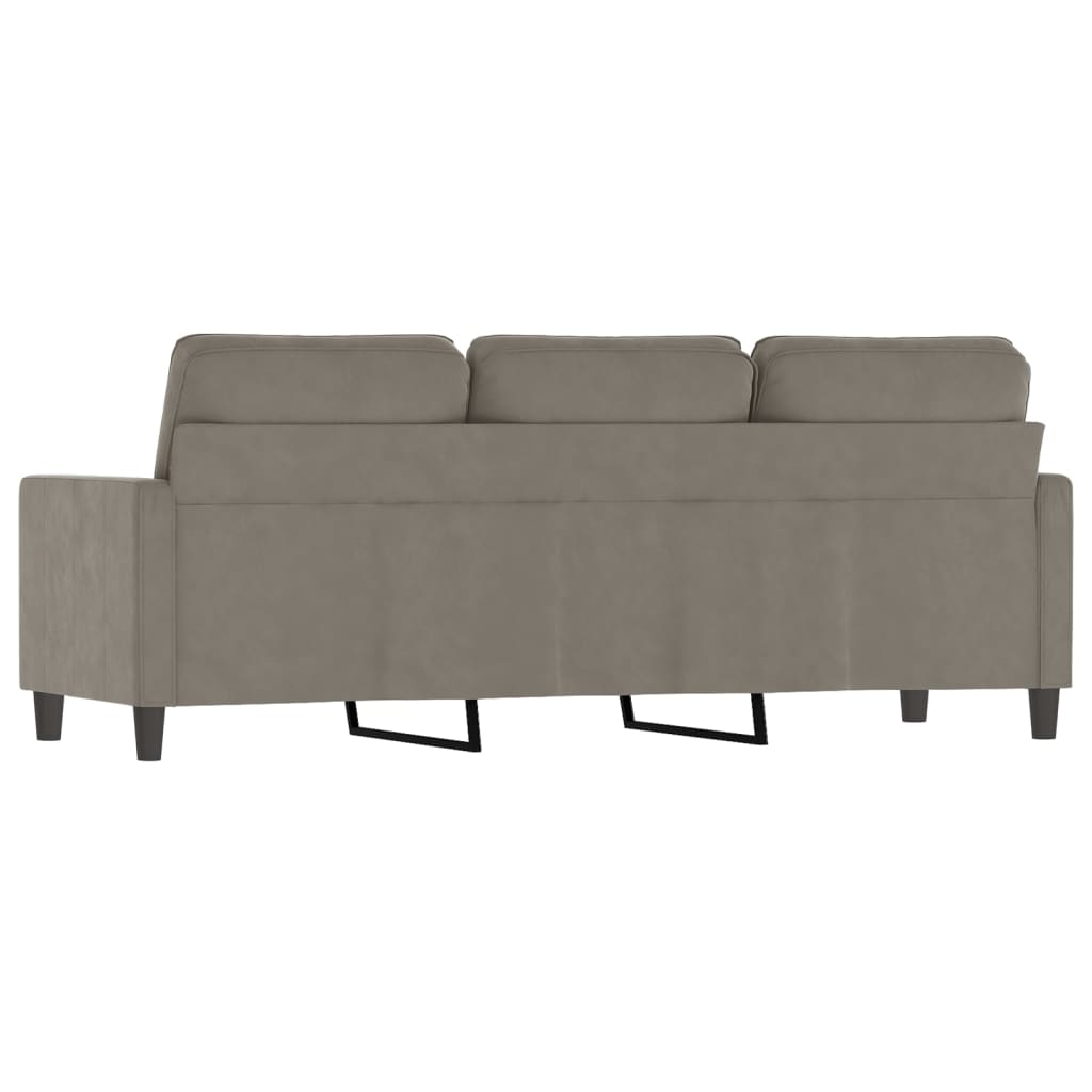 vidaXL 3-Seater Sofa Light Gray 70.9" Velvet