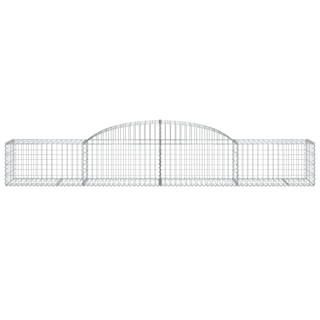 vidaXL Arched Gabion Baskets 12 pcs 118.1"x19.7"x15.7"/23.6" Galvanized Iron