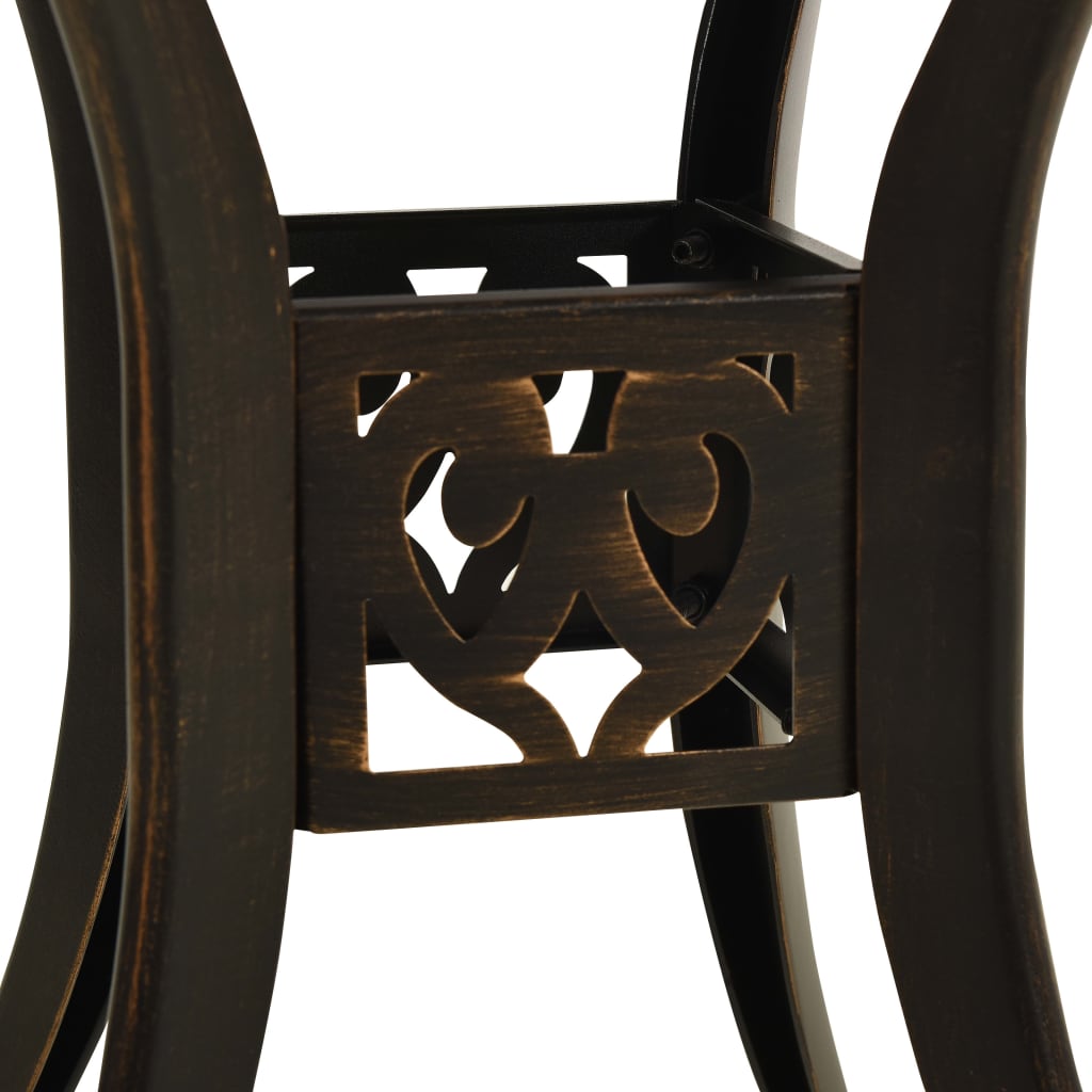 vidaXL 3 Piece Bistro Set Cast Aluminum Bronze