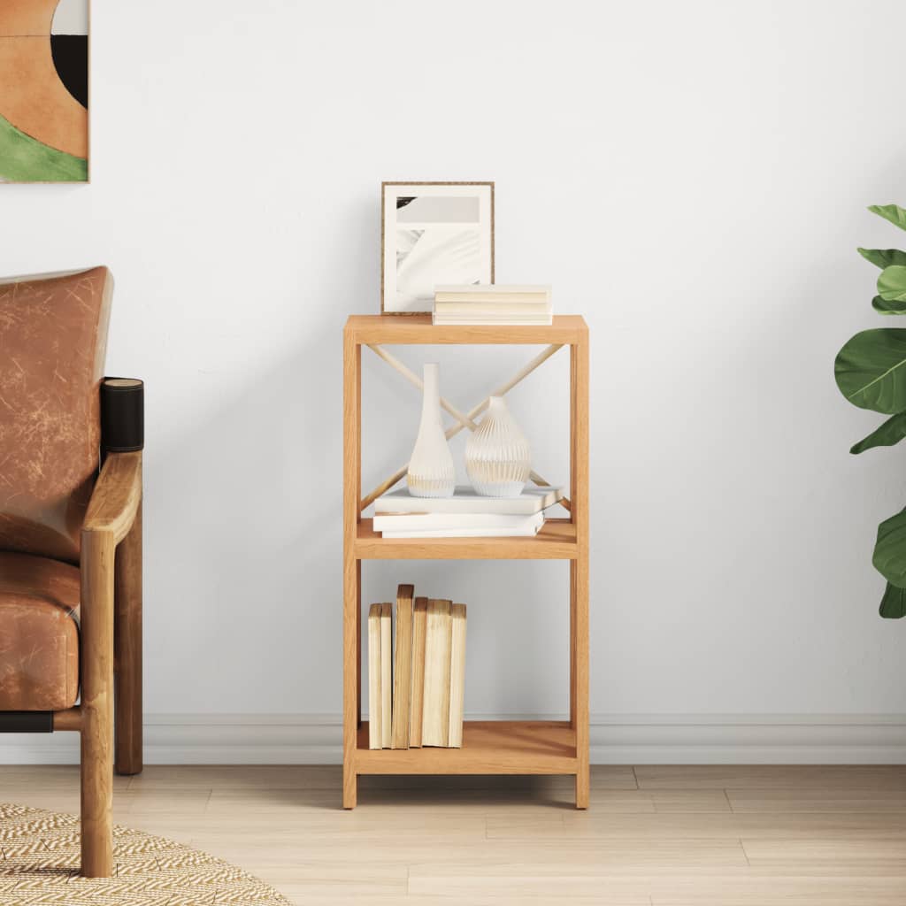 vidaXL 3-Tier Shelf 15.7"x11.8"x30.7" Solid Wood Oak