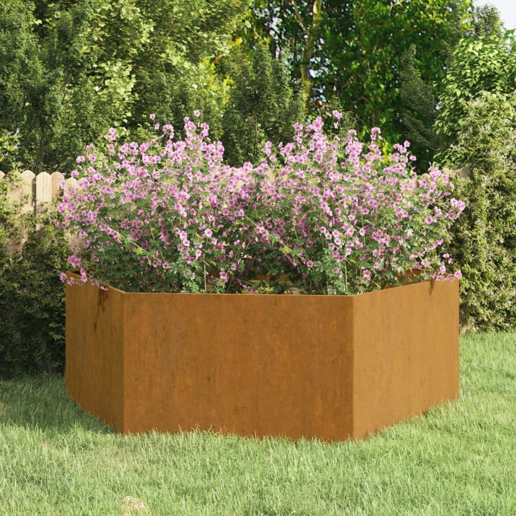 vidaXL Planter Rusty 54.3"x47.2"x17.7" Corten Steel