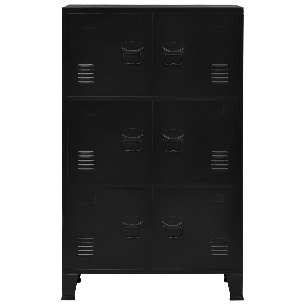 vidaXL Industrial Storage Chest Black 29.5"x15.7"x47.2" Steel