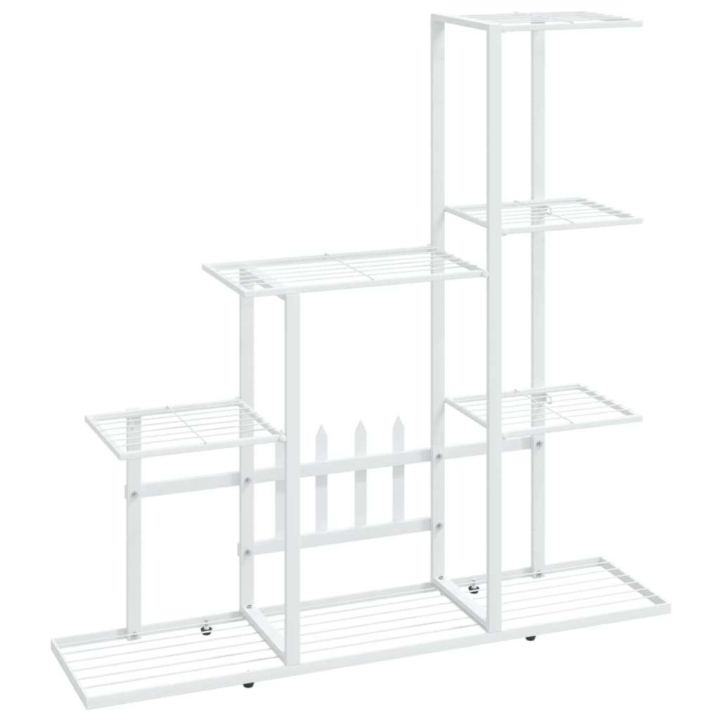 vidaXL Flower Stand 37.2"x9.8"x34.6" White Metal