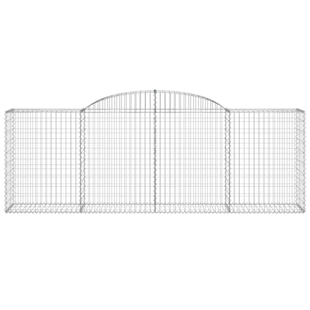 vidaXL Arched Gabion Baskets 12 pcs 118.1"x19.7"x39.4"/47.2" Galvanized Iron