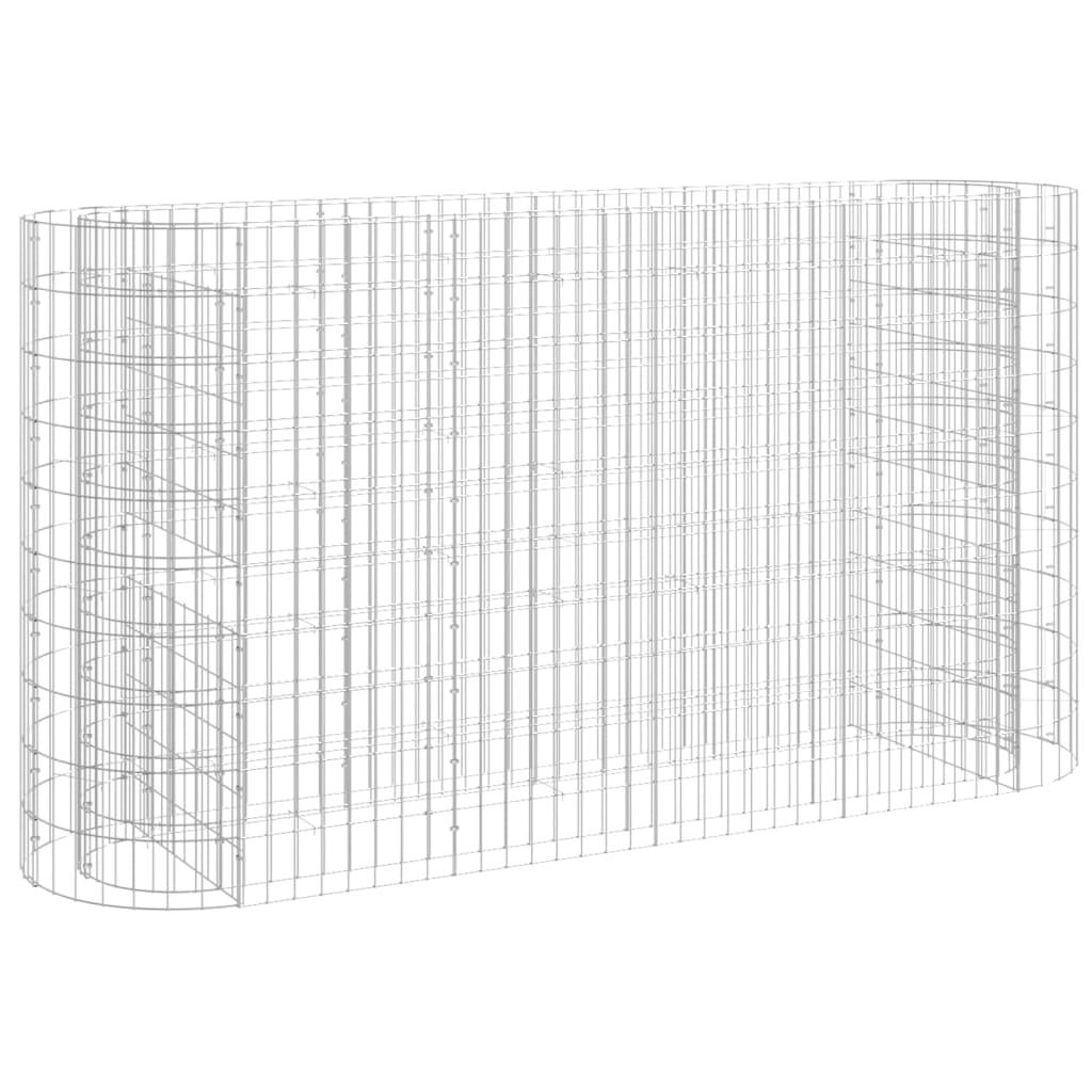 vidaXL Gabion Raised Bed Galvanized Iron 74.8"x19.7"x39.4"