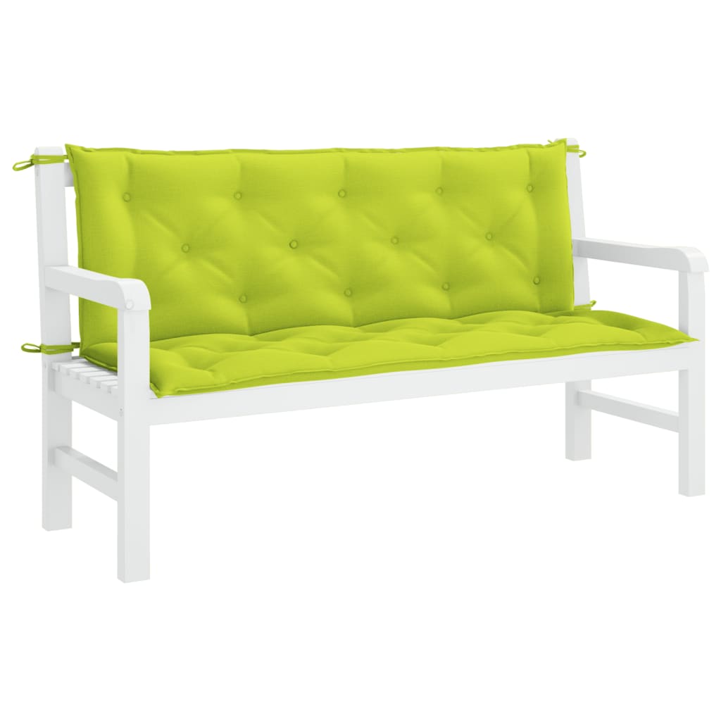 vidaXL Garden Bench Cushion Bright Green 59.1"x(19.7"+19.7")x2.8" Oxford Fabric