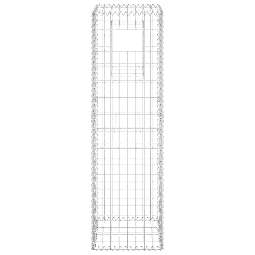 vidaXL Gabion Basket Post 15.7"x15.7"x55.1" Iron