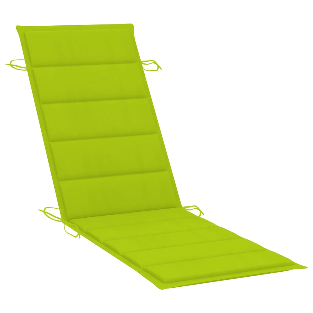 vidaXL Rocking Sun Lounger with Cushion Solid Teak Wood