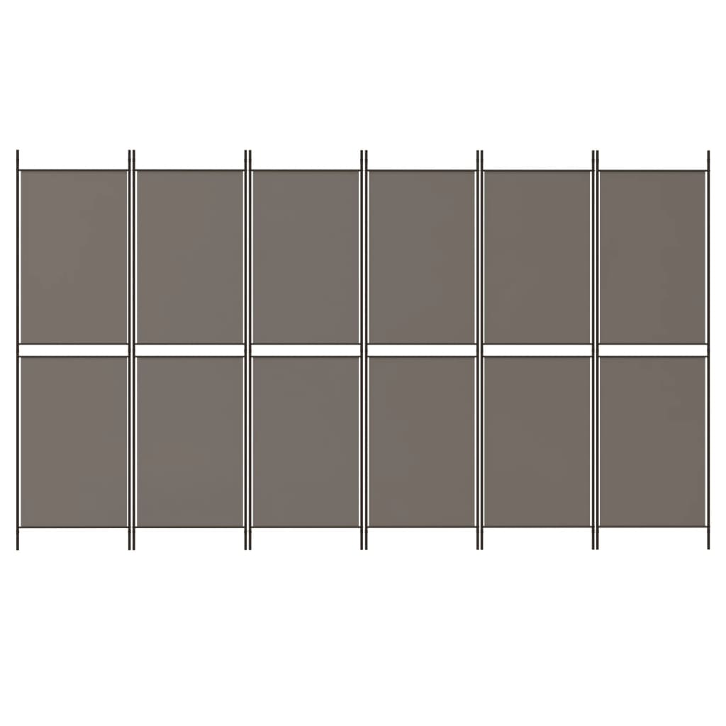 vidaXL 6-Panel Room Divider Anthracite 118.1"x86.6" Fabric