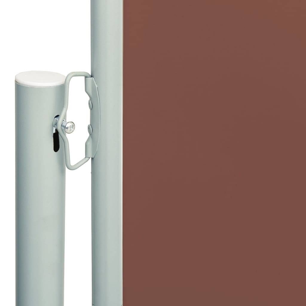 vidaXL Patio Retractable Side Awning 78.7"x236.2" Brown