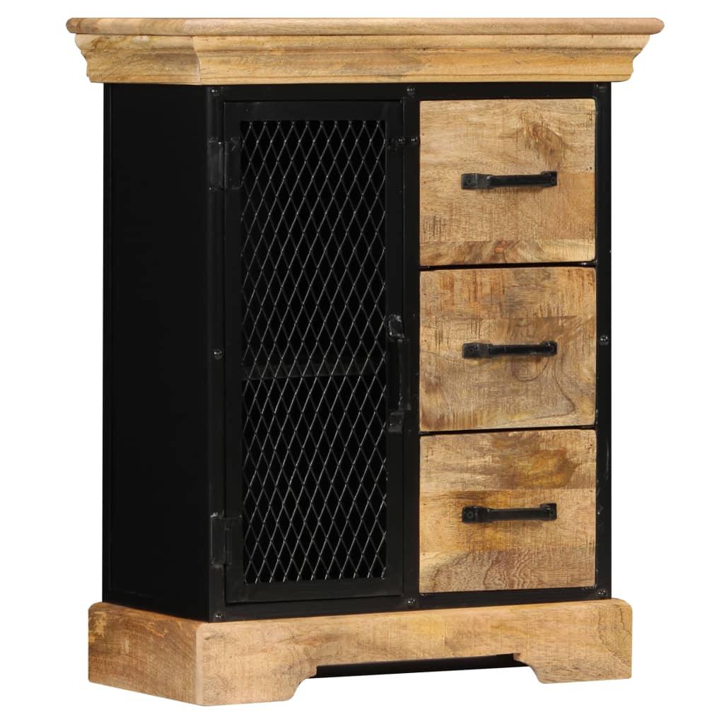 vidaXL Sideboard 23.6"x11.8"x29.5" Solid Mango Wood