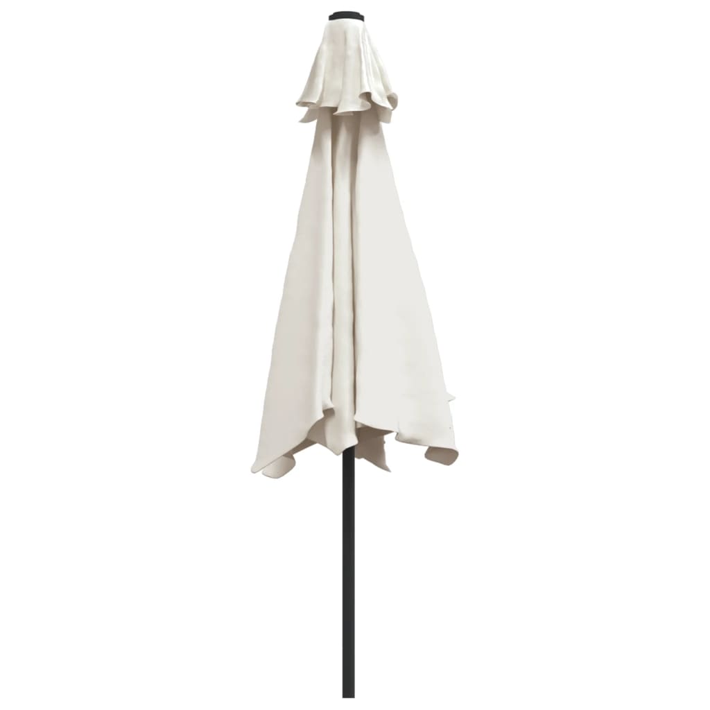 vidaXL Parasol Sand White 9.8' Steel Pole