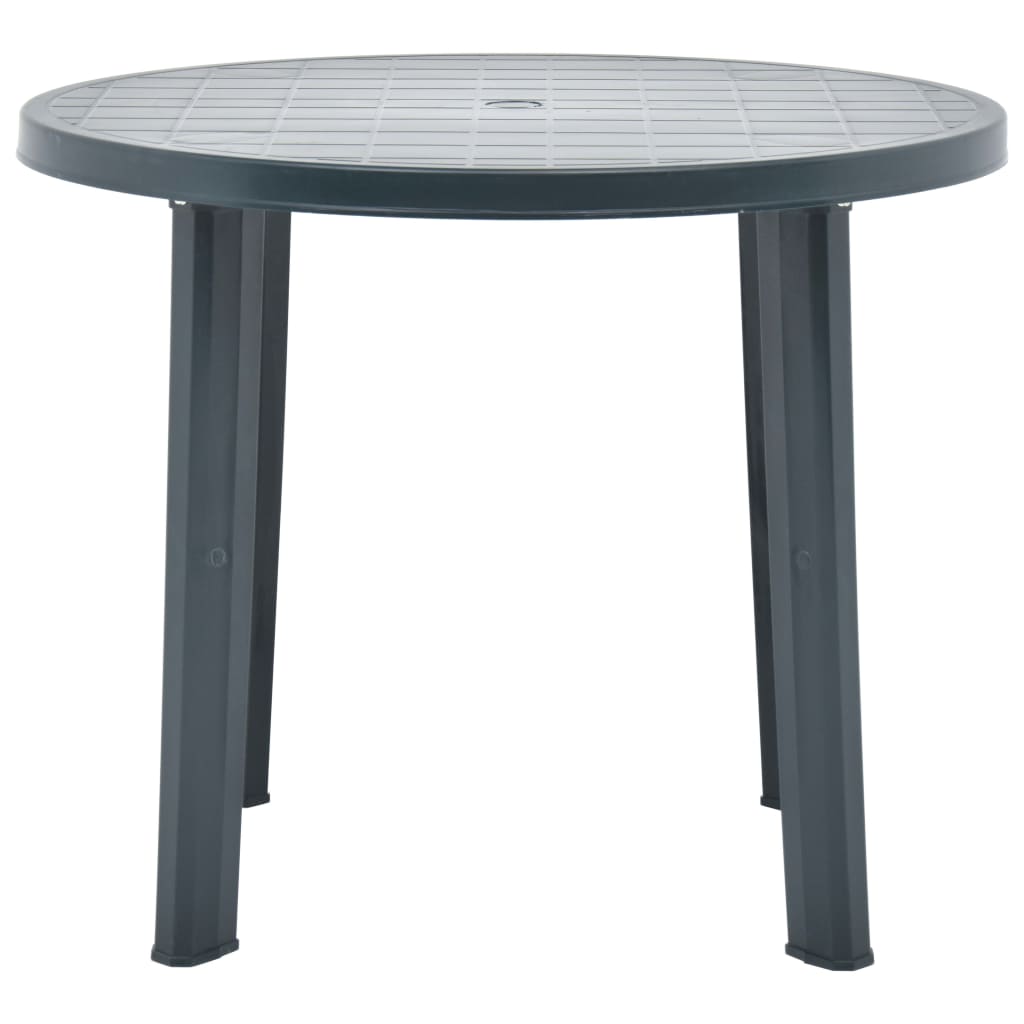 vidaXL Patio Table Green 35" Plastic