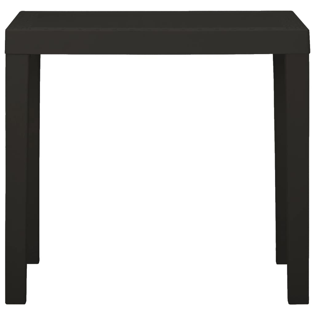 vidaXL Patio Table Anthracite 31.1"x25.6"x28.3" Plastic