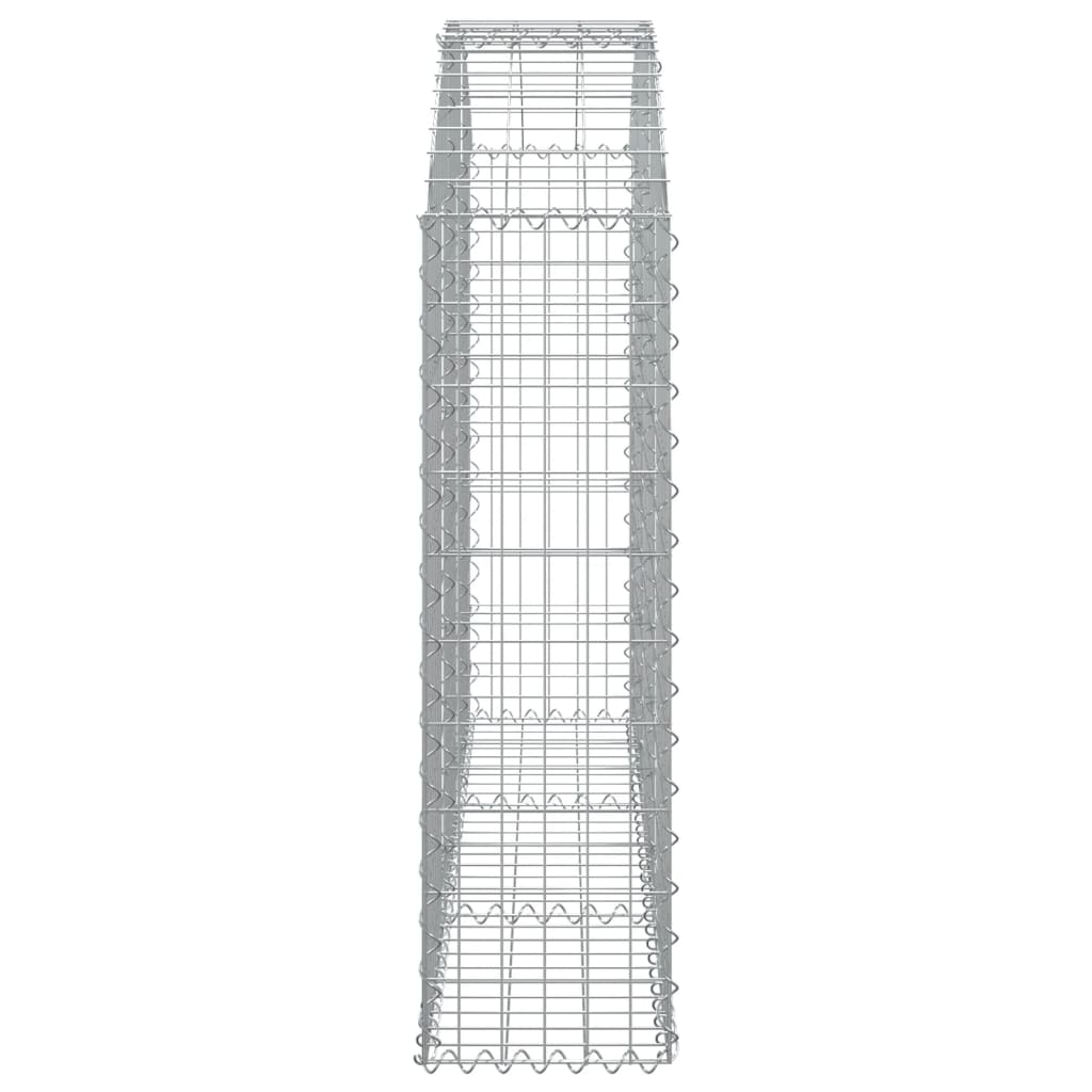 vidaXL Arched Gabion Basket 59.1"x11.8"x39.4"/47.2" Galvanized Iron